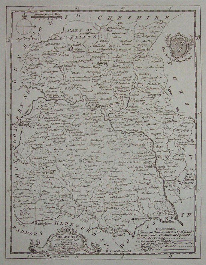 Map of Shropshire - Kitchin